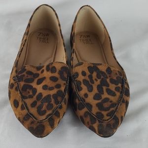Time & Tru 7 1/2 Wide Leopard Print Flats